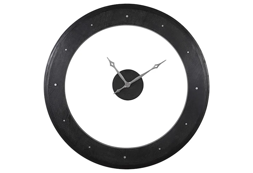 Clocks Ramon Wooden Wall Clock by Uttermost at Miller Waldrop Furniture and Decor