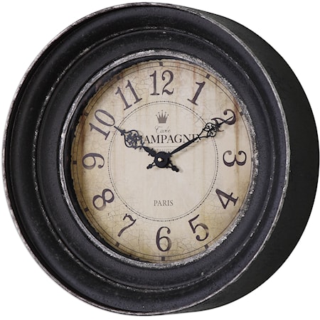 Melania Aged Black Wall Clock