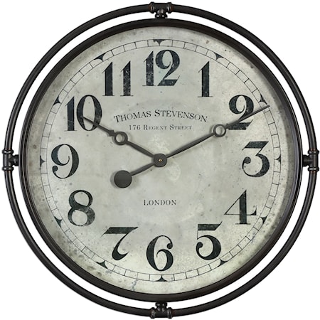 Uttermost Nakul Industrial Wall Clock 