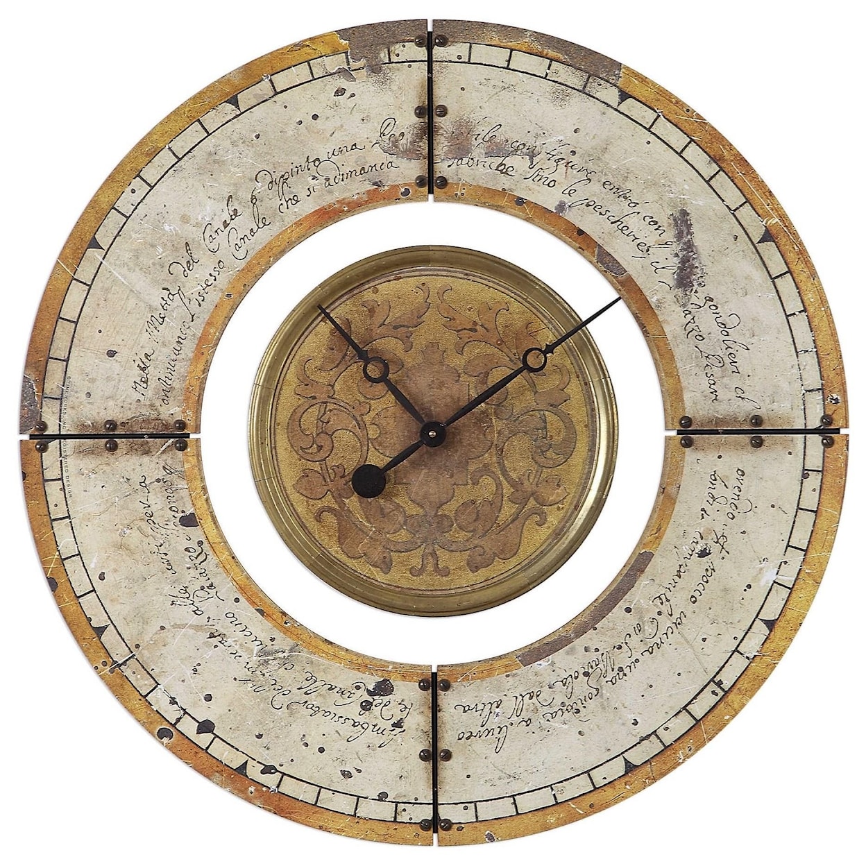 Uttermost Clocks Ezekiel Weathered Wall Clock