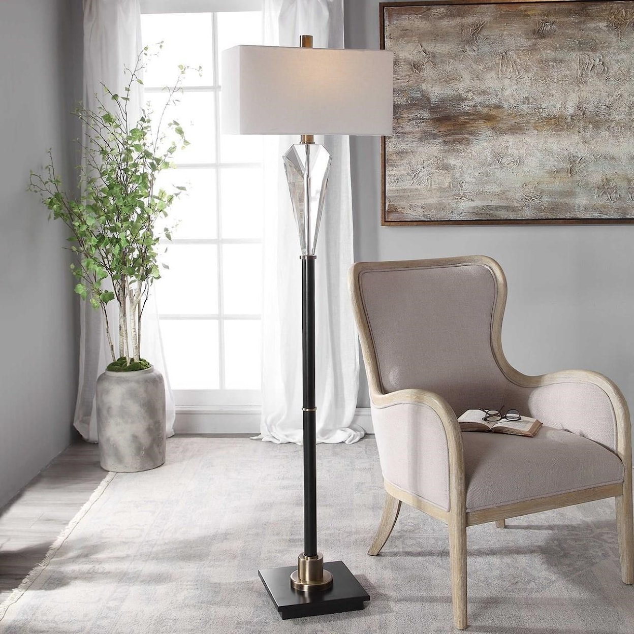 Uttermost Floor Lamps Cora Contemporary Floor Lamp