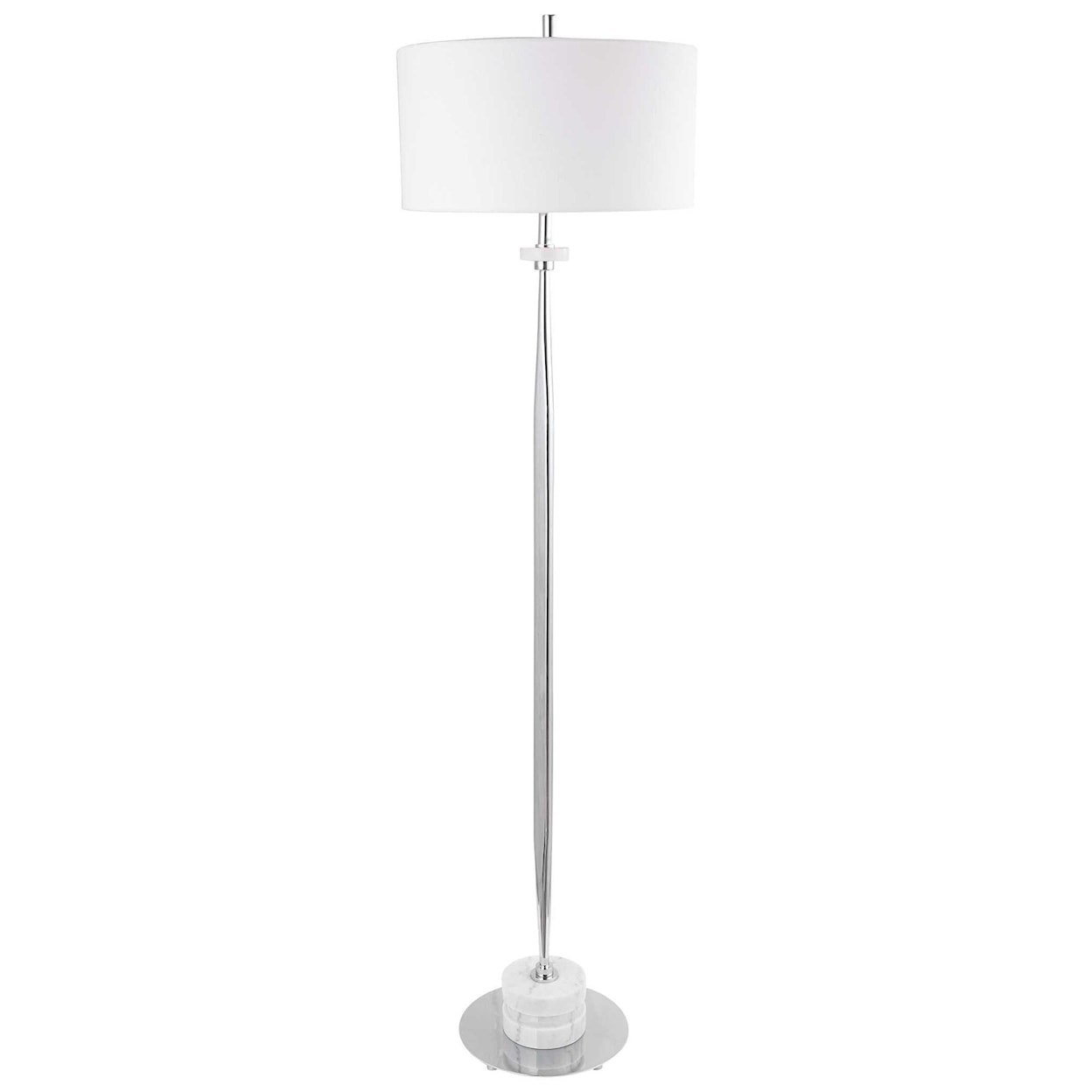 Uttermost Floor Lamps Magnus Chrome Floor Lamp