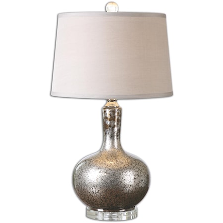 Aemilius Gray Glass Table Lamp