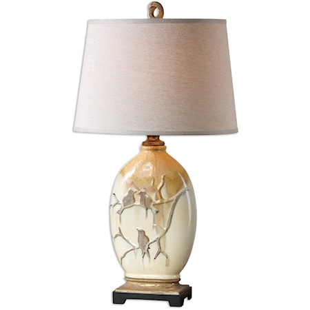 Pajaro Aged Ivory Lamp