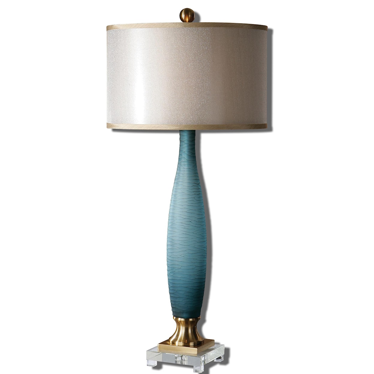 Uttermost Table Lamps Alaia Blue Glass Table Lamp