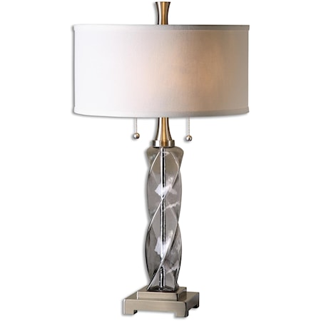 Spirano Gray Glass Table Lamp