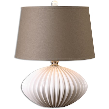 Bariano Gloss White Table Lamp