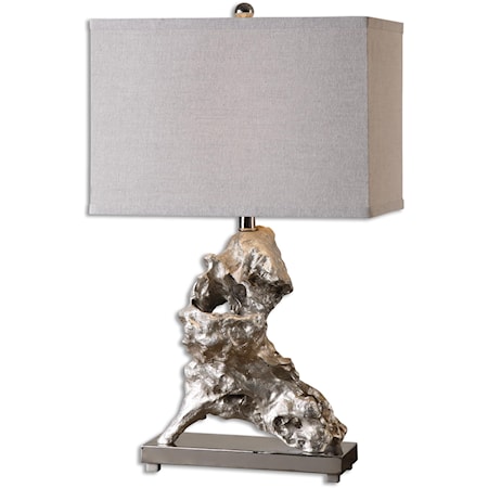 Rilletta Metallic Silver Table Lamp