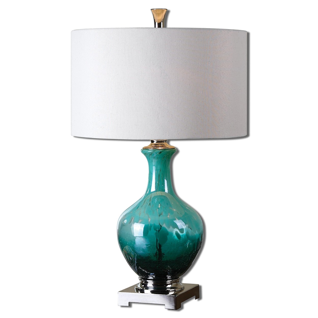 Uttermost Table Lamps Yvonne Green Blue Glass Table Lamp