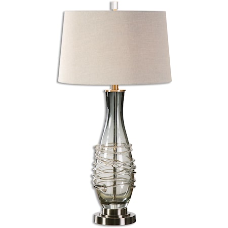 Durazzano Gray Glass Table Lamp