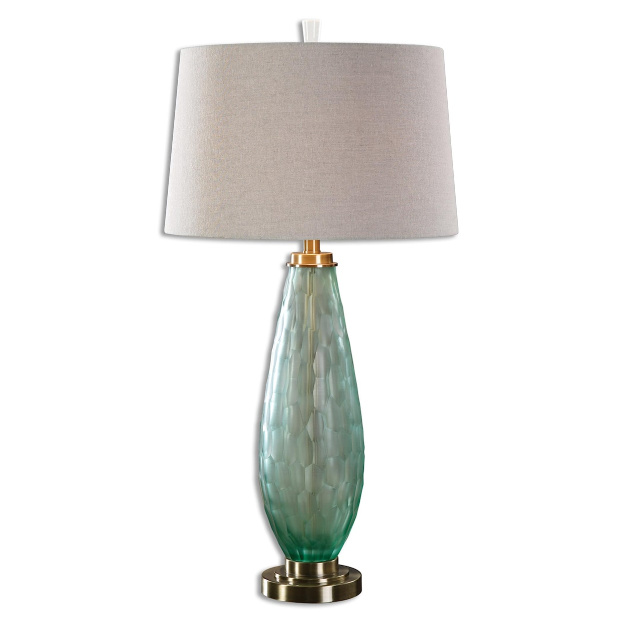 Uttermost Table Lamps Lenado Sea Green Glass Table Lamp