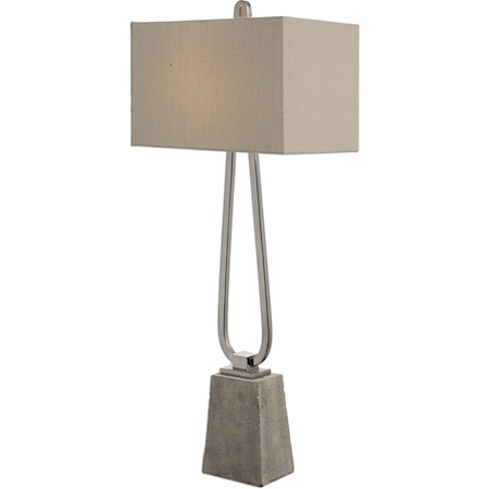 Carugo Polished Nickel Lamp