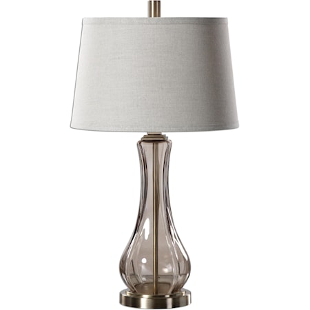 Cynthiana Smoke Gray Glass Lamp