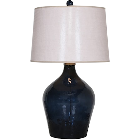 Lamone Blue Glass Lamp