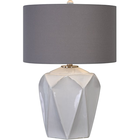  Elvilar Gloss White Table Lamp