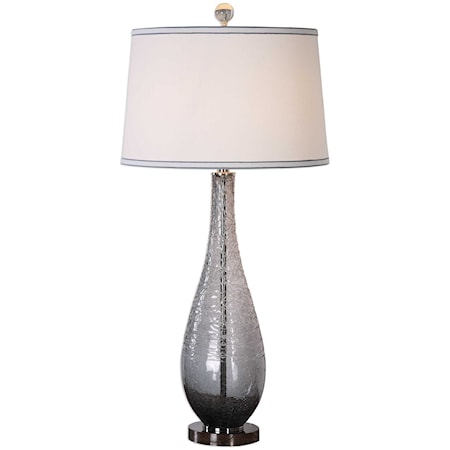 Serano Gray Glass Table Lamp