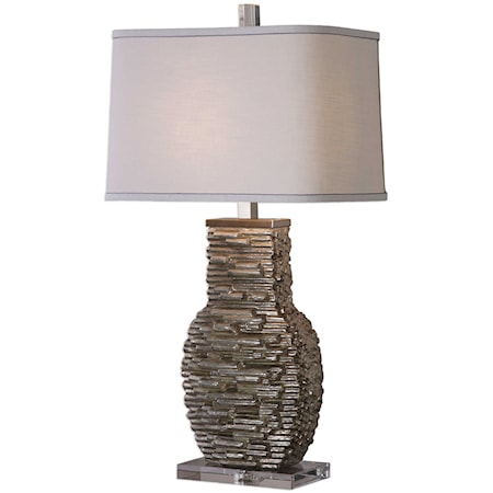 Clavin Stack Textured Table Lamp