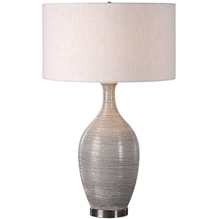 Dinah Gray Textured Table Lamp