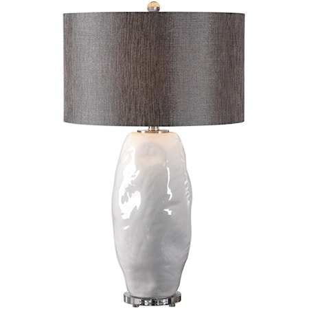 Assana Gloss White Table Lamp