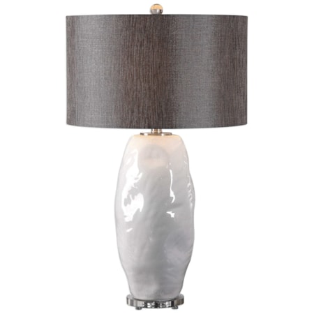 Assana Gloss White Table Lamp