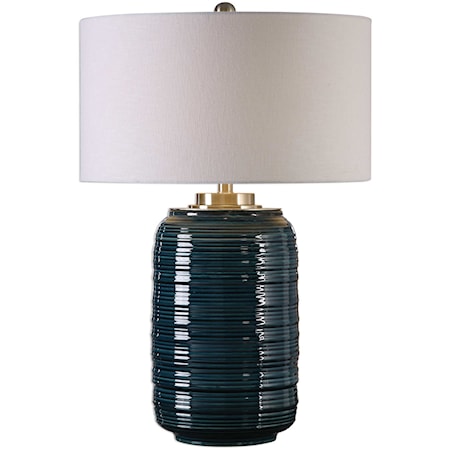 Delane Dark Teal Table Lamp