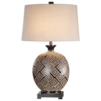 Kelda Gloss Black Glazed Lamp