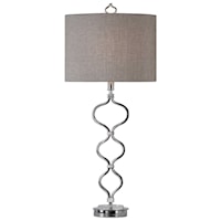 Serpico Polished Nickel Table Lamp