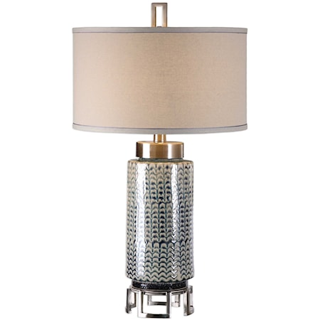 Vanora Cerulean Blue Table Lamp