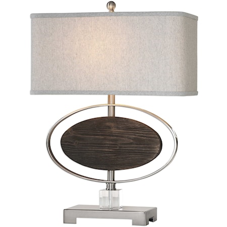 Malik Wood Oval Lamp