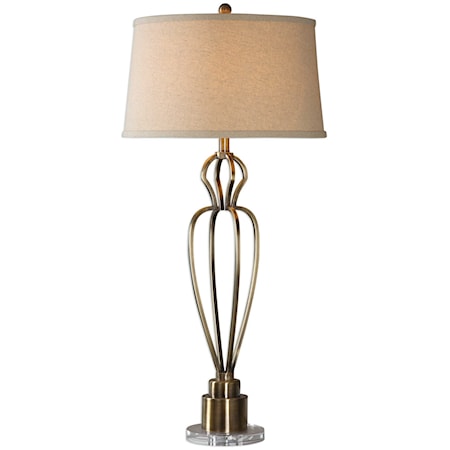 Wallonia Antiqued Brass Table Lamp