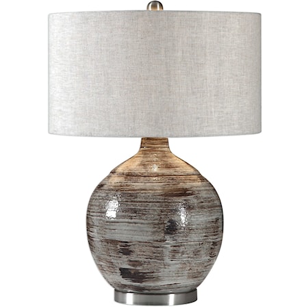 Tamula Distressed Ivory Table Lamp