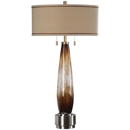 Garonne Amber & Ivory Table Lamp 