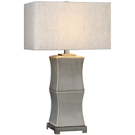 Arris Aged Gray Table Lamp 