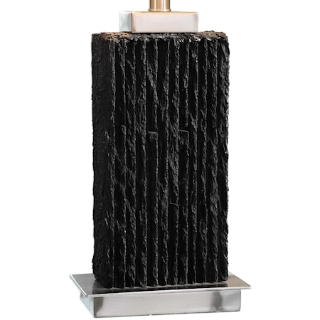 Pravus Black Slate Table Lamp