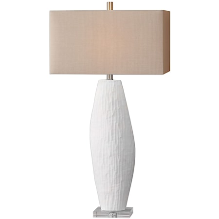 Vona Textured White Lamp