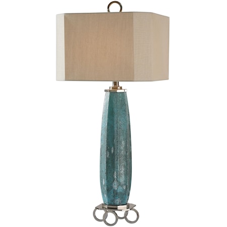 Cabella Aged Blue Table Lamp
