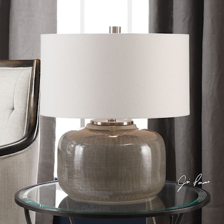 Dhara Gray Glaze Lamp