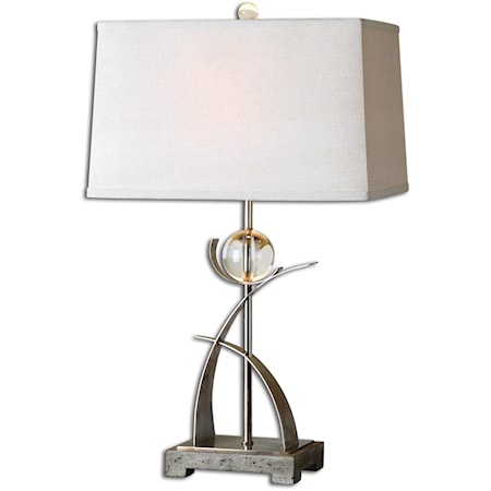 Cortlandt Curved Metal Table Lamp