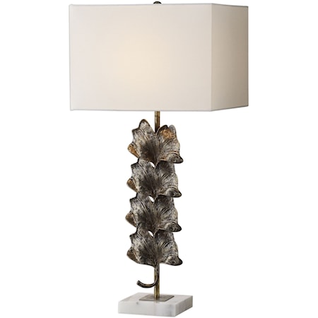 Ginkgo Metallic Leaves Lamp