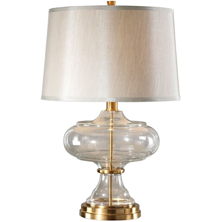 Jelani Glass & Brass Lamp