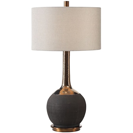 Arnav Textured Black Lamp