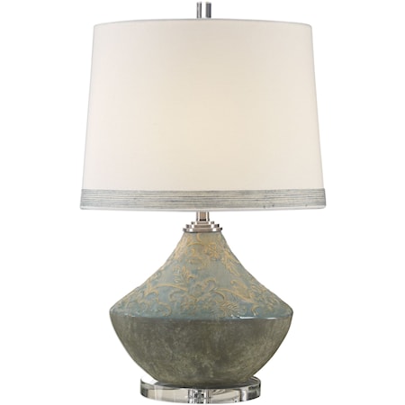 Padova Aged Light Blue Lamp