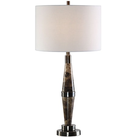 Maston Black Brown Marble Lamp