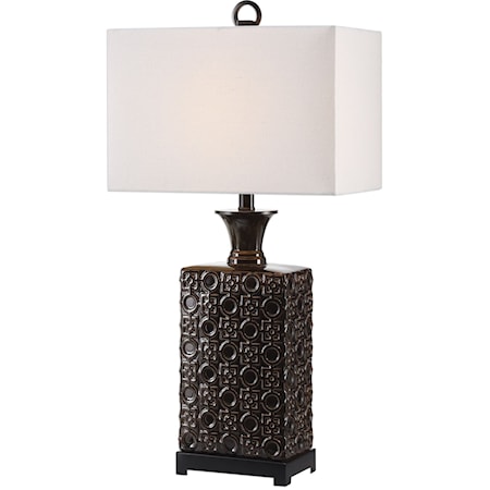 Bertoia Black Patterned Lamp