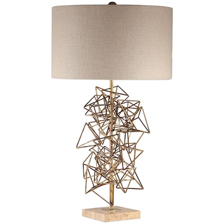 Vasaya Abstract Gold Table Lamp