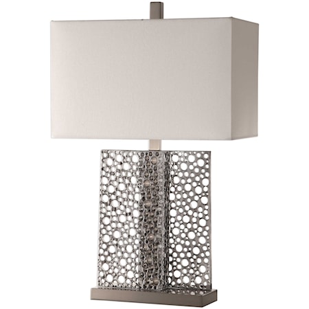 Sicero Polished Silver Lamp