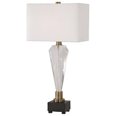 Cora Geometric Crystal Table Lamp