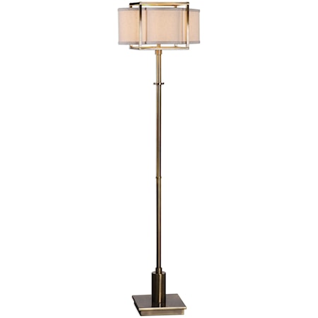 Bettino Antique Brass Floor Lamp