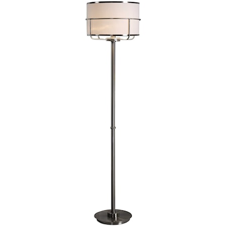 Velence Brushed Nickel Floor Lamp