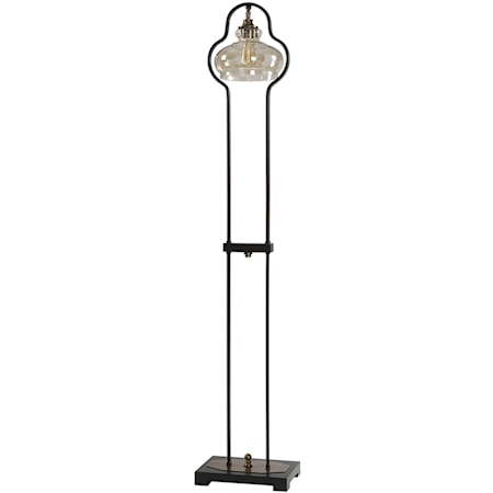 Cotulla Amber Glass Floor Lamp